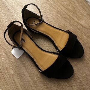 Black Ankle Strap Sandals